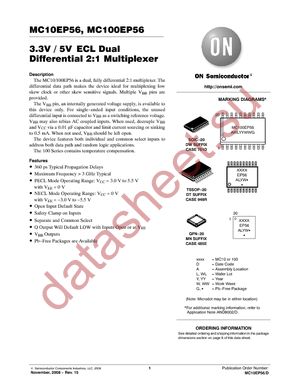 MC10EP56DTG datasheet  